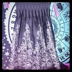 Forever 21 Black Floral Strapless Dress OSFA EUC